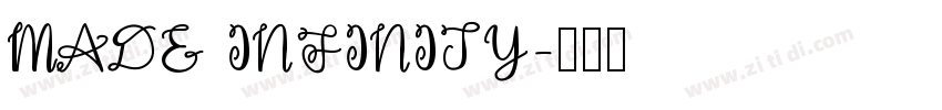 MADE INFINITY字体转换